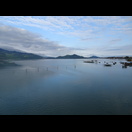 Der Himmel über der Lagune Lập An klart auf